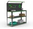 Стол-верстак ООО Металекс KIT 950х1000х500 (2-е полки, + перфопанель с комплектом освещения) (серо-зеленый) 204394 1