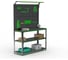Стол-верстак ООО Металекс KIT 950х1800х500 (2-е полки, двойная перфопанель с комплектом освещения) (серо-зеленый) 204375 1