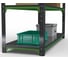 Стол-верстак ООО Металекс KIT 950х1800х500 (2-е полки, двойная перфопанель с комплектом освещения) (серо-зеленый) 204375 3