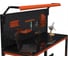 Стол-верстак ООО Металекс серия KIT 950х1300х400, одна полка, перфопанель с комплектом освещения, оранжево-чёрный 204907 6