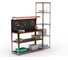 Стол-верстак ООО Металекс KIT 950х1200х400 (2-е полки, + перфопанель с комплектом освещения) (оранжево-чёрный) / 204852 6