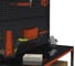 Стол-верстак ООО Металекс KIT 950х1000х600 (2-е полки, двойная перфопанель с комплектом освещения) (оранжево-чёрный) / 204841 5