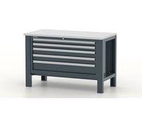 ВерстакFerrum Premium1310x650x850h мм, столешница оцинкованная фанера, тумба 5 ящ. 11.319-7016/7016