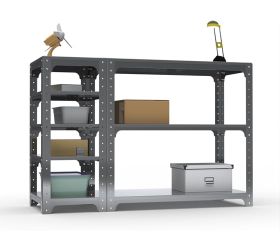 Стол-верстак ООО Металекс Metalex KIT 950х1600х600 мм, с боковыми полками, серый 205009