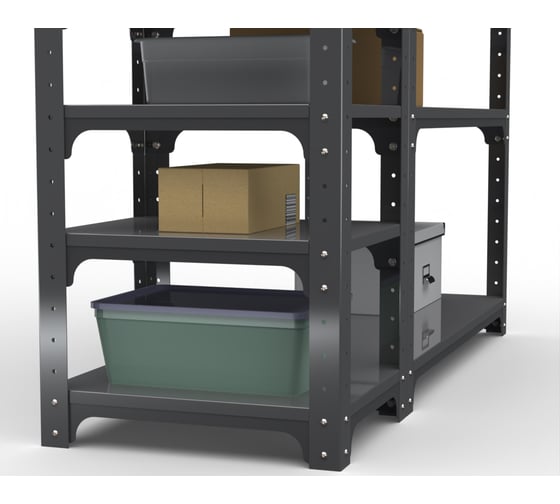 Стол-верстак ООО Металекс Metalex KIT 950х1500х400 мм, с боковыми полками, двумя перфопанелями и комплектом аксессуаров, серый 205044