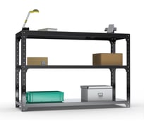 Стол-верстак ООО Металекс KIT 950х1000х400 мм, две полки, черный 205423