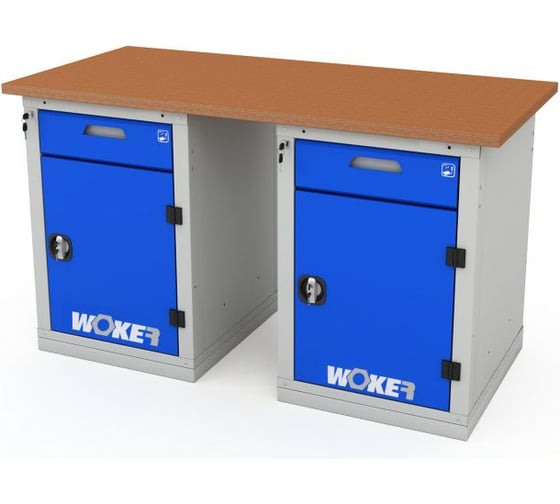 Верстак двухтумбовый ДВК WOKER PRO 2202.1500 ER-00019940