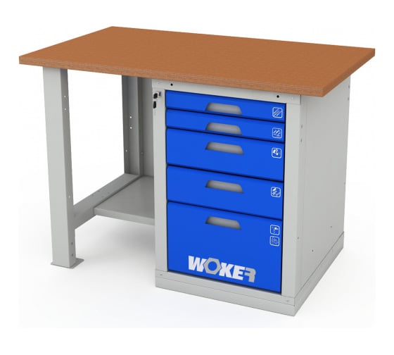 Верстак однотумбовый ДВК WOKER PRO 1005.1200 ER-00020618