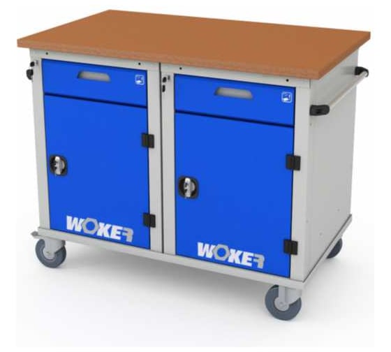Верстак мобильный двухтумбовый ДВК WOKER PRO 2202.1200 ER-00020484