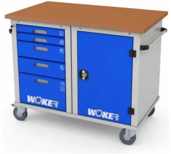 Верстак мобильный двухтумбовый ДВК WOKER PRO 2501.1200 ER-00020489