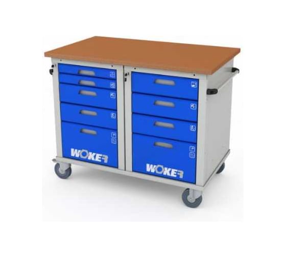 Верстак мобильный двухтумбовый ДВК WOKER PRO 2504.1200 ER-00035625