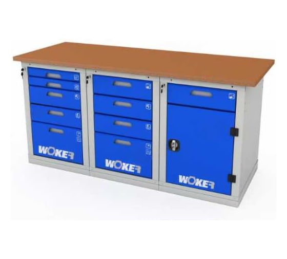 Верстак трехтумбовый ДВК WOKER PRO 3542.1800 ER-00020634
