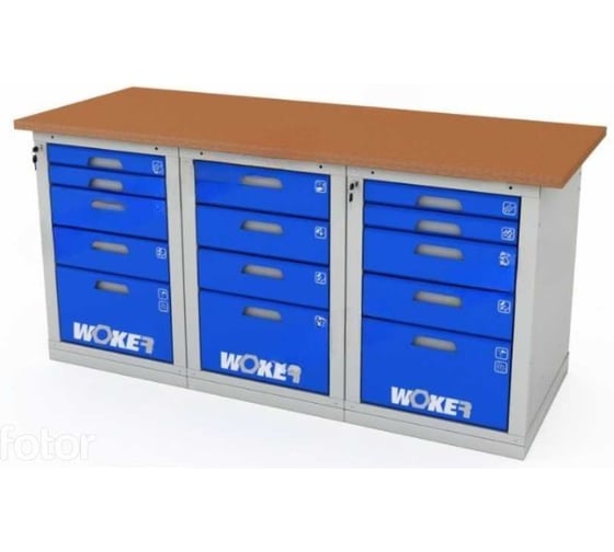 Верстак трехтумбовый ДВК WOKER PRO 3545.1800 ER-00020641 1