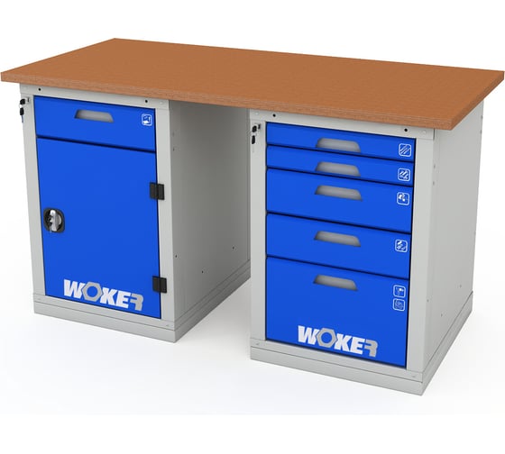 Верстак двухтумбовый WOKER PRO 2205.1500 ДВК ER-00020225