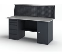 Верстак-стол GREENBERG с тумбой с ящиками и тумбой с дверцей с перфопанелью 1600мм VERSTAK_ТY_P_1600