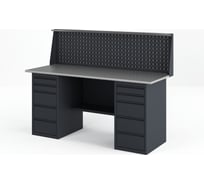 Верстак-стол GREENBERG с двумя тумбами с ящиками с перфопанелью 2000мм VERSTAK_Y2_P_2000