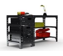 Стол металлический ООО Металекс 750x1600x600 мм, с выдвижными ящиками, чёрный 112369