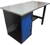 Верстак однотумбовый Great Wolf тумба с дверью, синий 1400x700 GWT-V1400TL