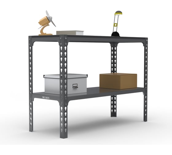 Стол-верстак Metalex ООО 950x1600x500 одна полка, серый 111586 1