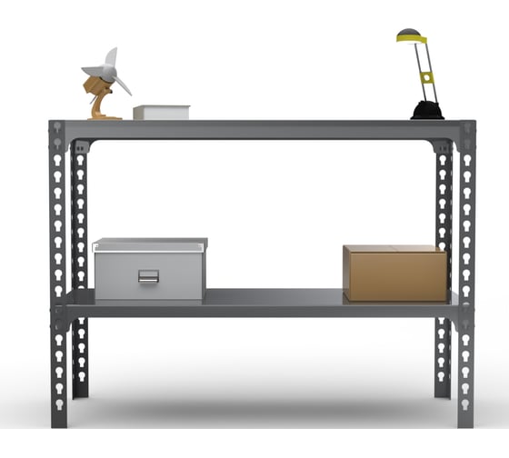 Стол-верстак Metalex ООО 950x1500x500 одна полка, серый 111585