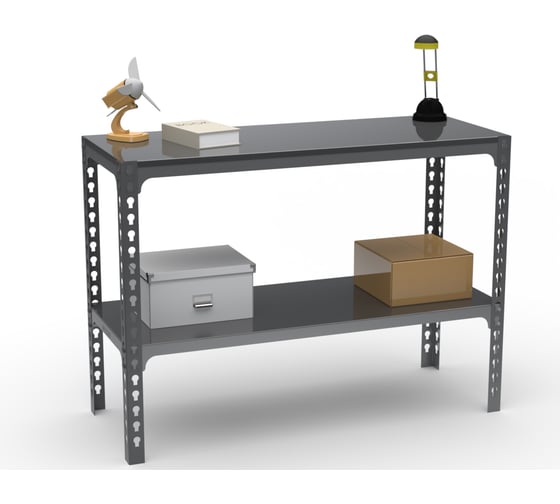 Стол-верстак Metalex ООО 950x1100x400 одна полка, серый 111572 1