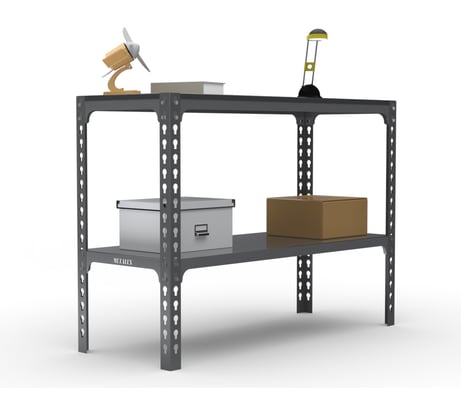 Стол-верстак Metalex ООО 950x1800x600 одна полка, серый 111597