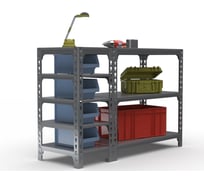 Стол-верстак Metalex ООО 950x1300x600 с боковыми полками, серый 111646