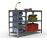 Стол-верстак Metalex ООО 950x1500x400 с боковыми полками, серый 111630 1