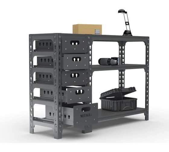Стол-верстак Metalex c одной тумбой 950x1400x400 (серый) / ООО Металекс 111816 1
