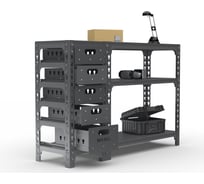 Стол-верстак Metalex c одной тумбой 950x1000x500 (серый) / ООО Металекс 111818