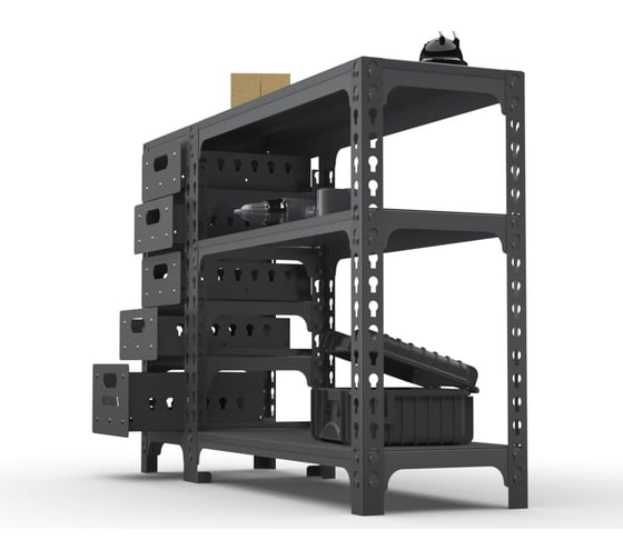 Стол-верстак Metalex c одной тумбой 950x1600x400 (серый) / ООО Металекс 111817