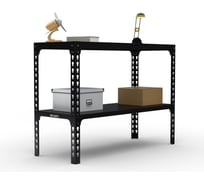 Стол-верстак ООО Металекс 950x1200x600 (одна полка) чёрный / 117075