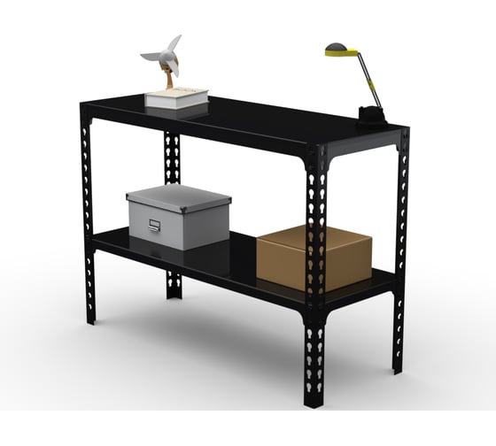 Стол-верстак ООО Металекс 950x1800x400 (одна полка) чёрный / 117063 1