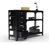 Стол-верстак ООО Металекс c одной тумбой 950x1400x400, чёрный 117300