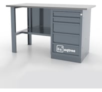 Верстак однотумбовый eqtree SAFE105-A 1390х686х845 с оцинкованной столешницей В0000000202364