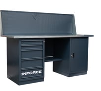 Верстак с драйвером, тумбой и экраном Inforce 1800х686х1350 05-01-019
