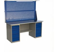 Верстак двухтумбовый IRONMEBEL ML5/ML5 с экраном 1400 и освещением M-ML5ML5MDCE1400ос