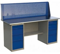 Верстак двухтумбовый IRONMEBEL ML4/ML4 с экраном 1400 M-ML4ML4MDCE1400