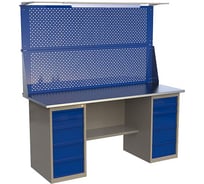 Верстак двухтумбовый IRONMEBEL ML5/ML5 с экраном 1800 и освещением M-ML5ML5MDCE1800ос