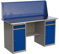 Верстак двухтумбовый IRONMEBEL ML1/ML1 с экраном 1600 M-ML1ML1MDCE1600