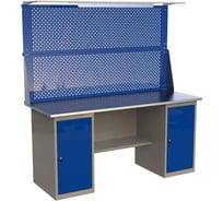 Верстак двухтумбовый ML/ML с экраном 1400 и освещением IRONMEBEL M-MLMLMDCE1400ос