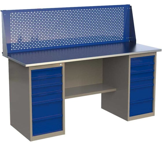 Верстак двухтумбовый ML6/ML6 с экраном 1400 IRONMEBEL M-ML6ML6MDCE1400 1