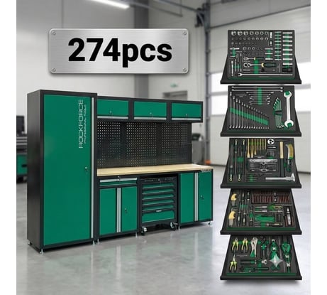 Комплект мебели Rockforce с набором инструментов, 274 предмета RF-01Y0324(62646)