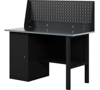Верстак-стол BLACK с одинарной перфопанелью и тумбой, 1200 мм GREENBERG VERSTAK_BLACK_Т1_P1_1200