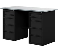 Верстак-стол BLACK с двумя ящиками, 1400 мм GREENBERG VERSTAK_BLACK_Y2_1400