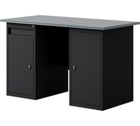 Верстак-стол с тумбой с дверцей и тумбой/ящик, 1400 мм GREENBERG BLACK VERSTAK_BLACK_WT_1400