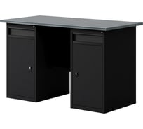 Верстак-стол с двумя тумбами/ящик, 1400 мм GREENBERG BLACK VERSTAK_BLACK_W2_1400