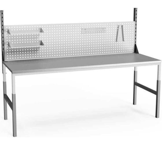 Стол-Верстак регулируемый по высоте +перфопанель с аксессуарами Диком СР-М-200-02 ЦДСП 14.0323-306