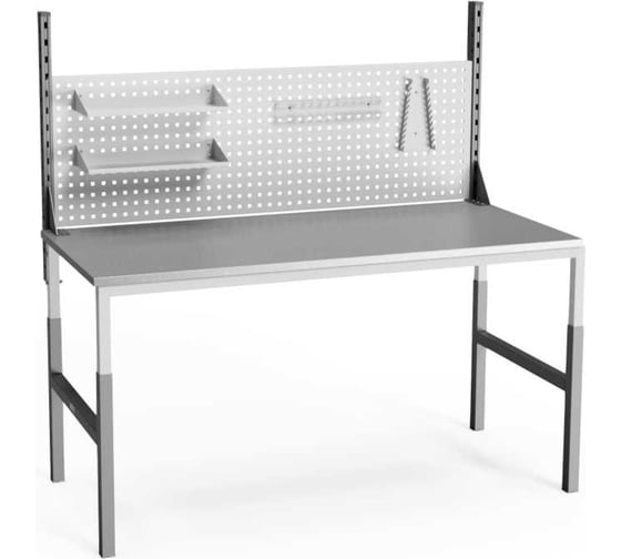 Стол-Верстак регулируемый по высоте +перфопанель с аксессуарами Диком СР-М-150-02 ЦДСП 14.0322-306