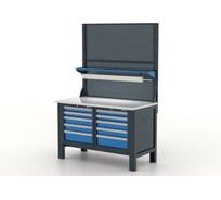 Верстак двухтумбовый FERRUM Premium тумбы с 5 ящиками и комплектующими 1310х640х1950h мм 11.3155/1-7016/3000